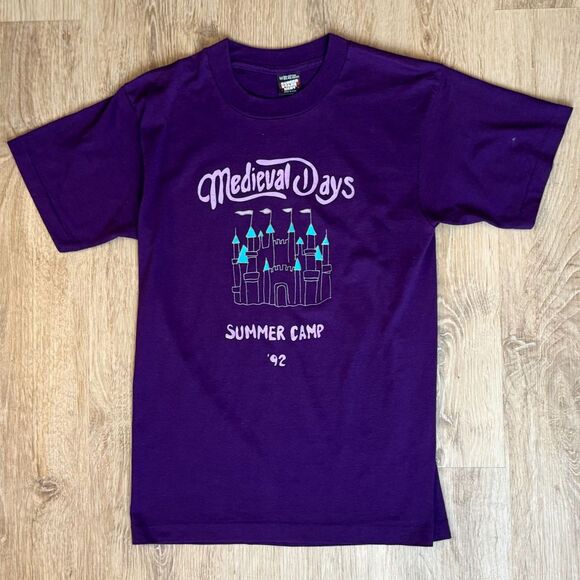 Screen Stars Other - Vintage Screen Stars Best Medieval Days Summer Camp 1992 Purple Tee Vintage USA